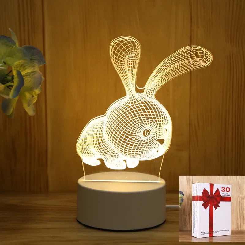 Romantic Love 3D Acrylic Led