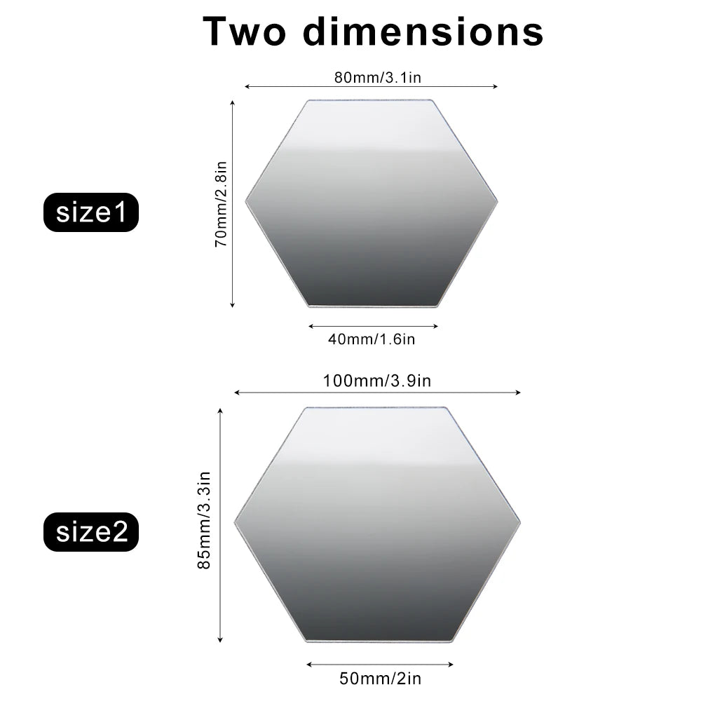 Hexagon Mirror Wall Stickers